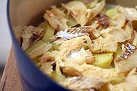 Then a layer of salt cod, broken up bacalhoada-5.jpg