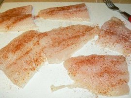 fish filets seasoned